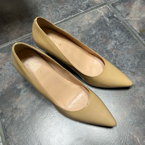 Cole Haan Shoes - Patent nude heels from Cole Haan, size 6